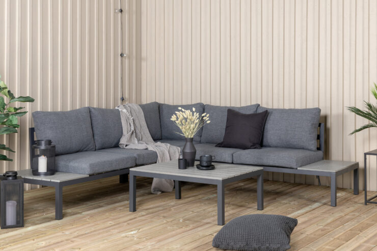 Odense – Salon d'angle – Gris foncé, Gris