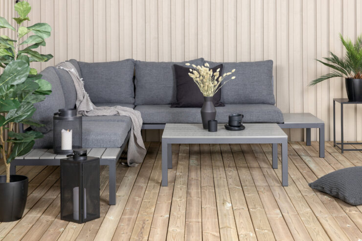 Odense – Salon d'angle – Gris foncé, Gris
