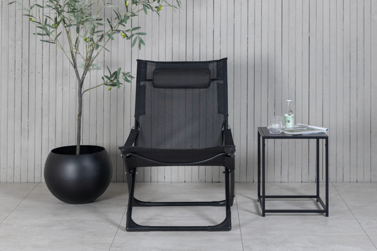 Seville – Bain de soleil – Noir – 84 x 89 x 63 cm