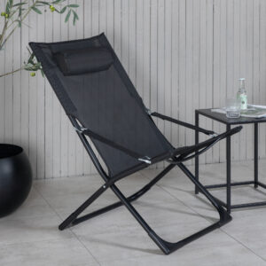 Seville – Bain de soleil – Noir – 84 x 89 x 63 cm