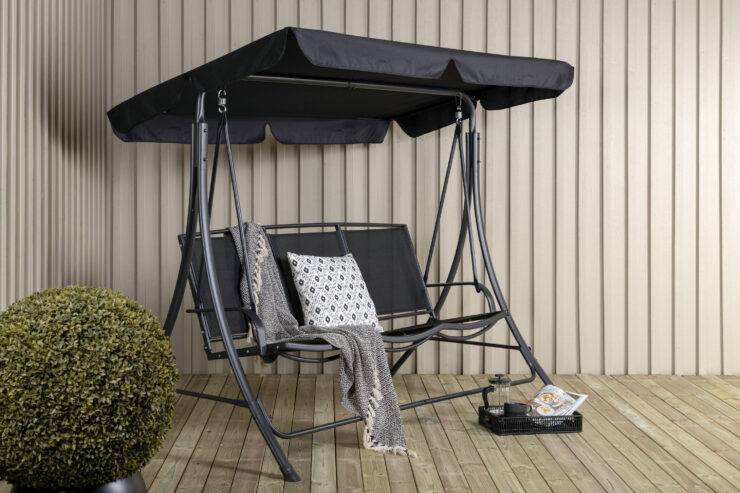 Madras – Porch Swing – Noir – 122 x 160 x 203 cm