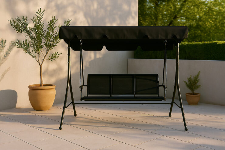 Montreal – Porch Swing – Noir – 130 x 163 x 204 cm
