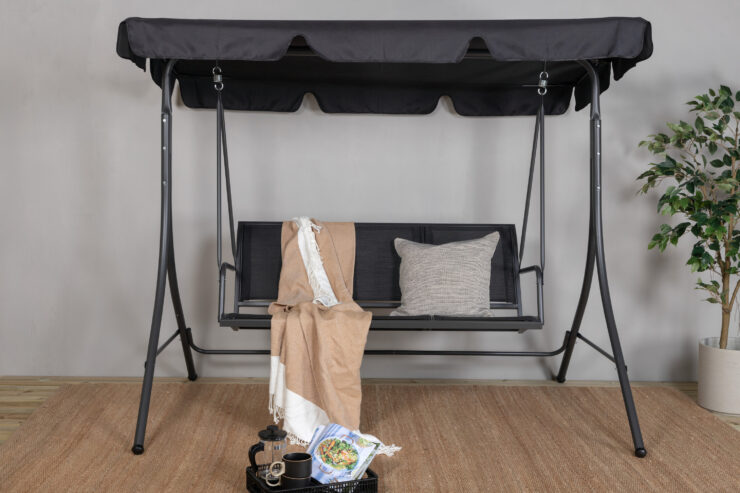 Montreal – Porch Swing – Noir – 130 x 163 x 204 cm