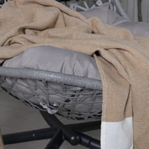 Edinburgh – Fauteuil suspendu – Noir, Gris – 130 x 205 x 132 cm
