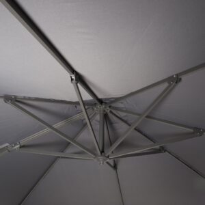 Leeds – Parasol – Noir, Gris foncé – 300 x 270 x 300 cm