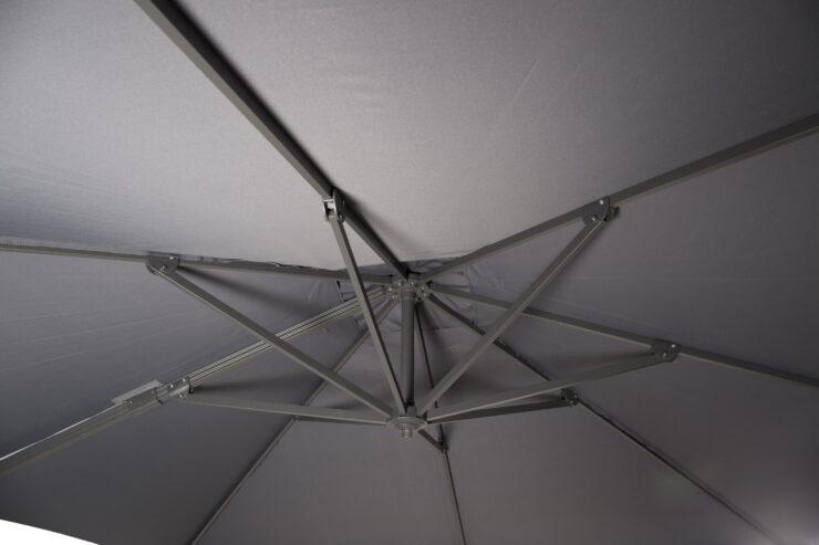Leeds – Parasol – Noir, Gris foncé – 300 x 270 x 300 cm