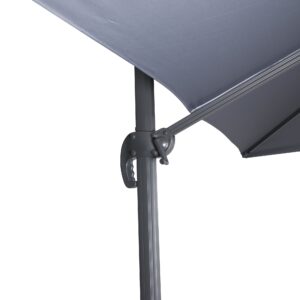 Leeds – Parasol – Noir, Gris foncé – 300 x 270 x 300 cm