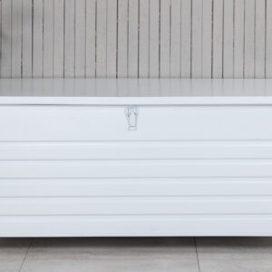 Elsa – Coffre à coussins – Blanc – 60 x 60 x 130 cm