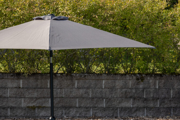 Leeds – Parasol – Noir, Gris – ⌀300 cm
