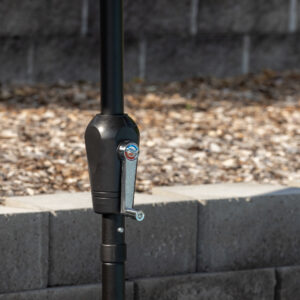 Leeds – Parasol – Noir, Gris – ⌀300 cm
