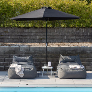 Leeds – Parasol – Noir – ⌀300 cm