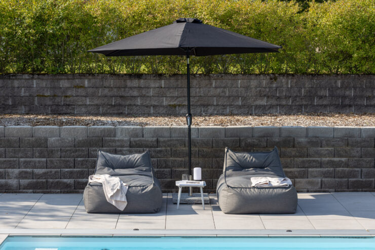 Leeds – Parasol – Noir – ⌀300 cm
