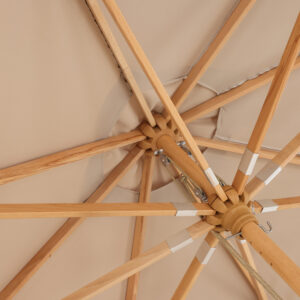 Naxos – Parasol – Naturel, Marron – 300 x 270 x 300 cm