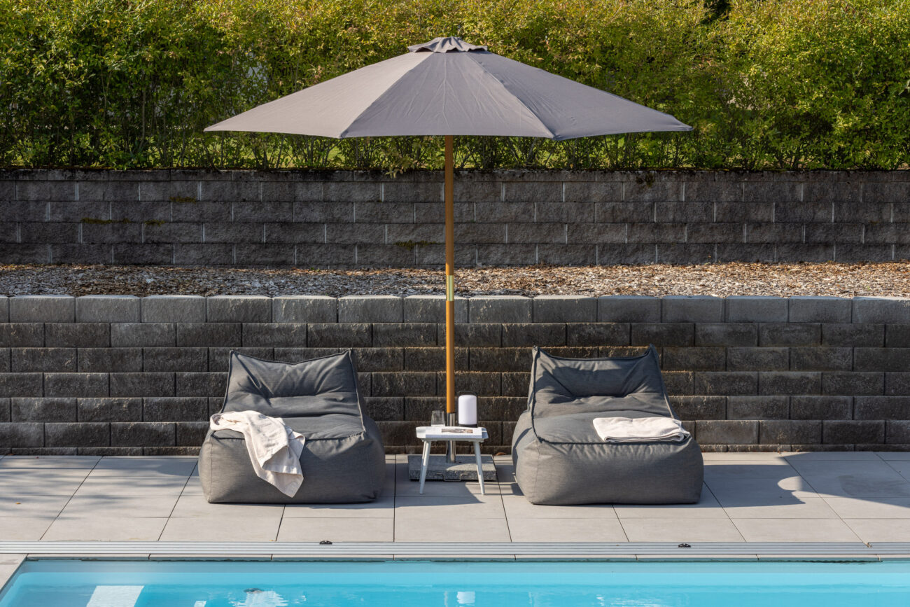 Ixos – Parasol – Gris – ⌀300 cm