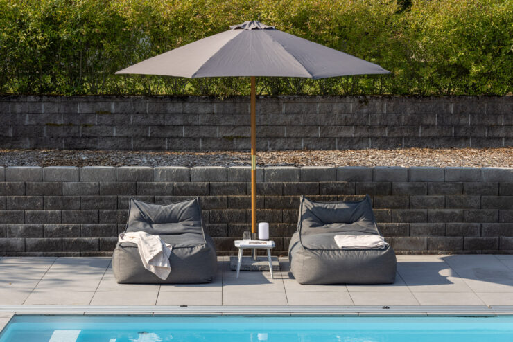 Ixos – Parasol – Gris – ⌀300 cm