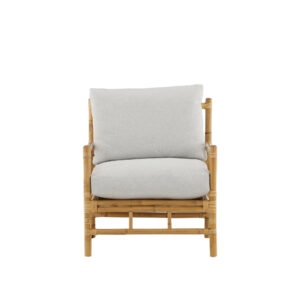 Cane – Armchair – Naturel, Gris clair, Gris – 77 x 88 x 78 cm