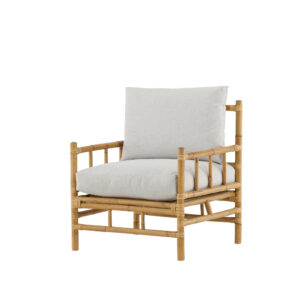 Cane – Armchair – Naturel, Gris clair, Gris – 77 x 88 x 78 cm