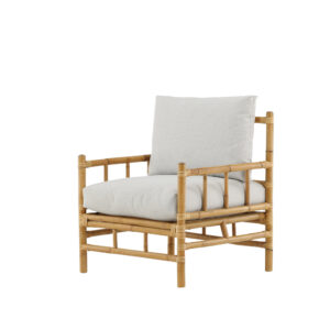 Cane – Armchair – Naturel, Gris clair, Gris – 77 x 88 x 78 cm