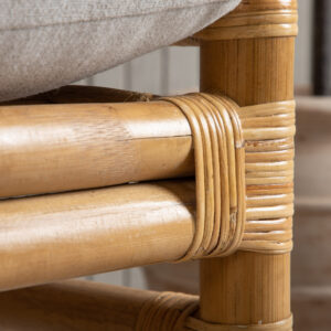 Cane – Armchair – Naturel, Gris clair, Gris – 77 x 88 x 78 cm