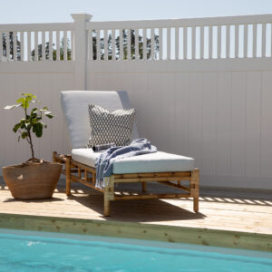 Cane – Bain de soleil – Blanc, Naturel – 210 x 35 x 80 cm