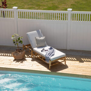 Cane – Bain de soleil – Blanc, Naturel – 210 x 35 x 80 cm