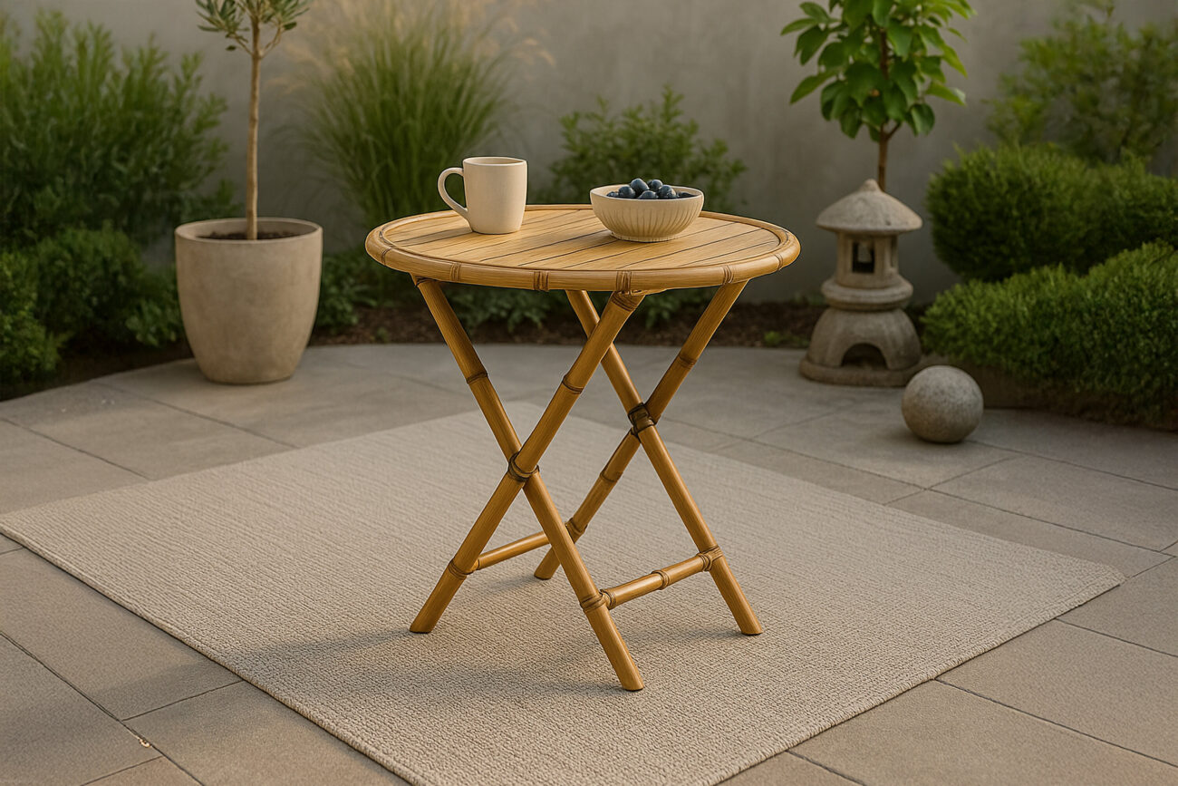 Cane – Table de café – Naturel – ⌀80 cm