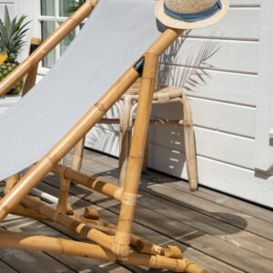 Cane – Bain de soleil – Gris, Naturel – 115 x 85 x 74 cm