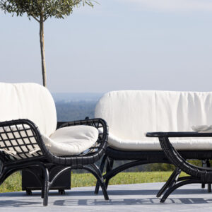 Moana – Fauteuil lounge – Noir – 67 x 75 x 80 cm