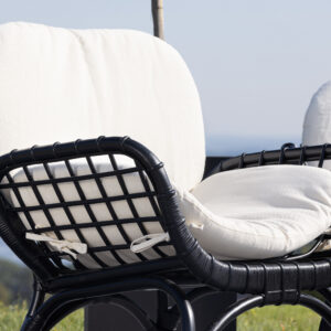 Moana – Fauteuil lounge – Noir – 67 x 75 x 80 cm