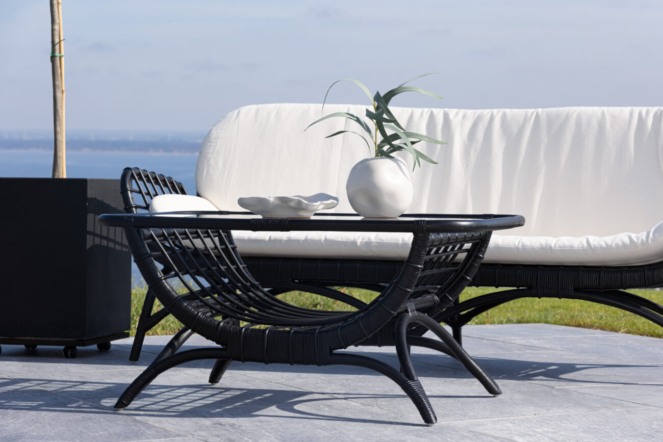 Moana – Table basse – Noir – 95 x 61 cm
