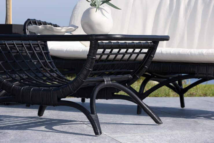 Moana – Table basse – Noir – 95 x 61 cm