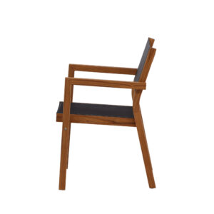 Venice – Chaise de salle à manger – Noir, Naturel – 60 x 85 x 61 cm