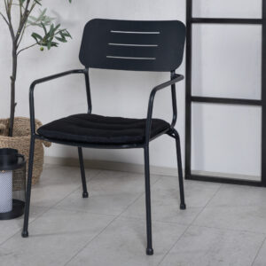 Nicke – Chaise de salle à manger – Noir – 62 x 89 x 56 cm