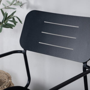 Nicke – Chaise de salle à manger – Noir – 62 x 89 x 56 cm