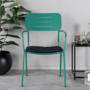 Nicke – Chaise de salle à manger – Noir, Vert – 62 x 89 x 56 cm
