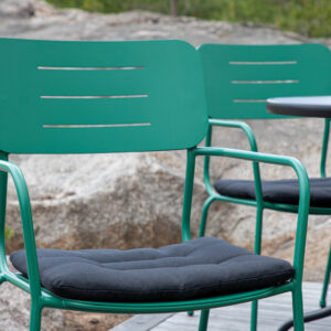 Nicke – Chaise de salle à manger – Noir, Vert – 62 x 89 x 56 cm
