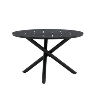 Alma – Table à manger ronde – Noir – ⌀120 cm