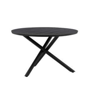Alma – Table à manger ronde – Noir – ⌀120 cm