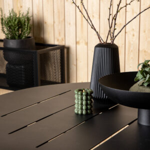 Alma – Table à manger ronde – Noir – ⌀120 cm