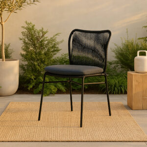 Julian – Chaise de salle à manger – Noir – 67 x 88 x 53 cm