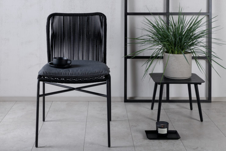 Julian – Chaise de salle à manger – Noir – 67 x 88 x 53 cm
