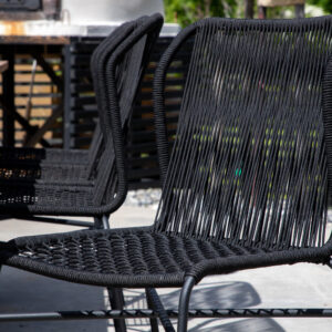 Julian – Chaise de salle à manger – Noir – 67 x 88 x 53 cm