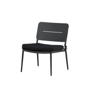 Lina – Fauteuil lounge – Noir – 59 x 73 x 55 cm
