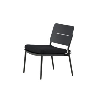 Lina – Fauteuil lounge – Noir – 59 x 73 x 55 cm