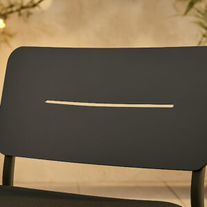 Lina – Fauteuil lounge – Noir – 59 x 73 x 55 cm