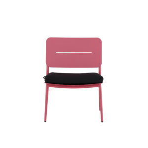 Lina – Fauteuil lounge – Noir, Rose – 59 x 73 x 55 cm
