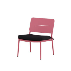 Lina – Fauteuil lounge – Noir, Rose – 59 x 73 x 55 cm