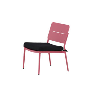 Lina – Fauteuil lounge – Noir, Rose – 59 x 73 x 55 cm