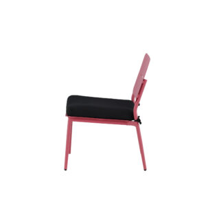 Lina – Fauteuil lounge – Noir, Rose – 59 x 73 x 55 cm