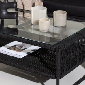 Utah – Salon canapé – Noir, Transparent